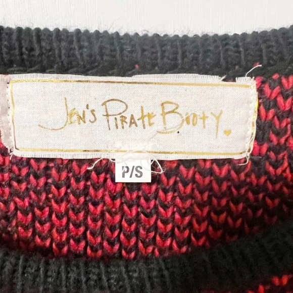 JEN’S PIRATE BOOTY‎ Sofia Sweater size Small Buffalo Check Holiday Red & Black - Picture 4 of 6
